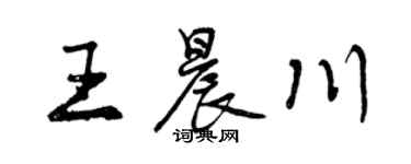 曾慶福王晨川行書個性簽名怎么寫