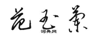 駱恆光范玉蘭草書個性簽名怎么寫