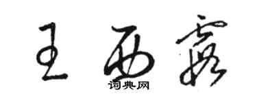 駱恆光王西霞草書個性簽名怎么寫