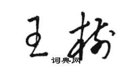 駱恆光王樹草書個性簽名怎么寫