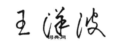 駱恆光王洋波草書個性簽名怎么寫