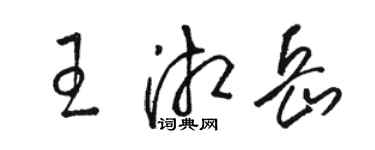 駱恆光王湘岳草書個性簽名怎么寫