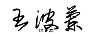 朱錫榮王波蘭草書個性簽名怎么寫