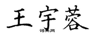 丁謙王宇蓉楷書個性簽名怎么寫