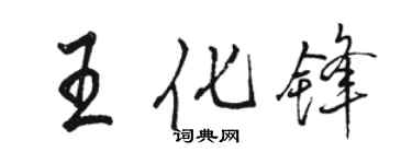 駱恆光王化鋒行書個性簽名怎么寫