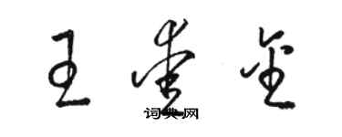 駱恆光王愛金草書個性簽名怎么寫