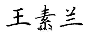 丁謙王素蘭楷書個性簽名怎么寫