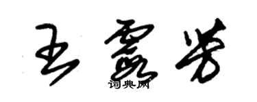 朱錫榮王霞芳草書個性簽名怎么寫