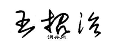 朱錫榮王招治草書個性簽名怎么寫