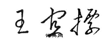 駱恆光王宜標草書個性簽名怎么寫