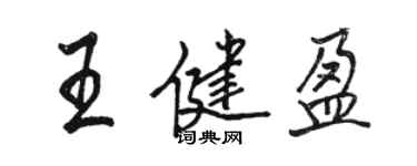 駱恆光王健盈行書個性簽名怎么寫