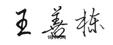 駱恆光王善棟行書個性簽名怎么寫