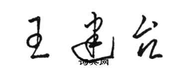 駱恆光王建台草書個性簽名怎么寫