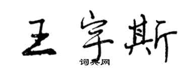 曾慶福王宇斯行書個性簽名怎么寫