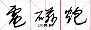 朱錫榮電磁炮草書怎么寫