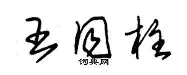 朱錫榮王同柱草書個性簽名怎么寫