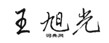 駱恆光王旭光行書個性簽名怎么寫