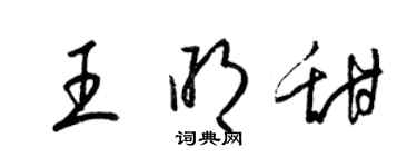 梁錦英王明甜草書個性簽名怎么寫