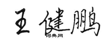 駱恆光王健鵬行書個性簽名怎么寫