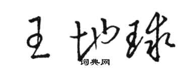 駱恆光王地球草書個性簽名怎么寫