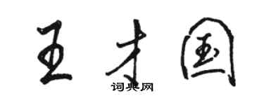 駱恆光王才國行書個性簽名怎么寫