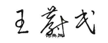 駱恆光王蔚民草書個性簽名怎么寫