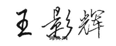 駱恆光王影輝行書個性簽名怎么寫