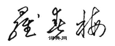 駱恆光羅春梅草書個性簽名怎么寫