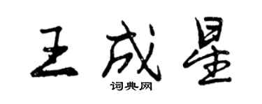 曾慶福王成星行書個性簽名怎么寫