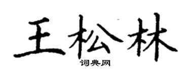 丁謙王松林楷書個性簽名怎么寫