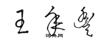 駱恆光王年豐草書個性簽名怎么寫