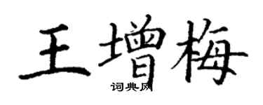 丁謙王增梅楷書個性簽名怎么寫