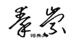 駱恆光秦崇草書個性簽名怎么寫