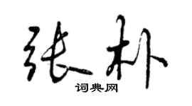 曾慶福張朴行書個性簽名怎么寫