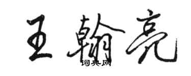 駱恆光王翰亮行書個性簽名怎么寫