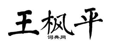 翁闓運王楓平楷書個性簽名怎么寫