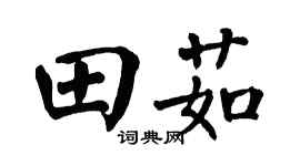 翁闓運田茹楷書個性簽名怎么寫