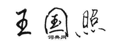 駱恆光王國照行書個性簽名怎么寫