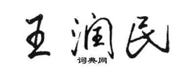 駱恆光王潤民行書個性簽名怎么寫