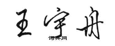 駱恆光王宇舟行書個性簽名怎么寫