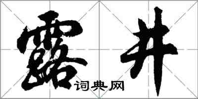 胡問遂露井行書怎么寫