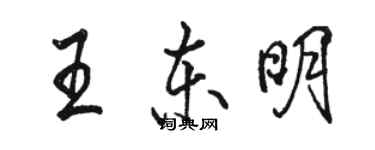 駱恆光王東明行書個性簽名怎么寫