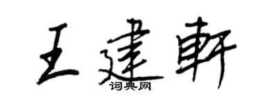 王正良王建軒行書個性簽名怎么寫