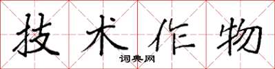 袁強技術作物楷書怎么寫