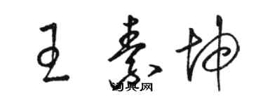 駱恆光王素坤草書個性簽名怎么寫