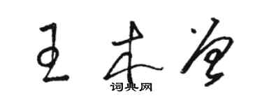 駱恆光王木曾草書個性簽名怎么寫