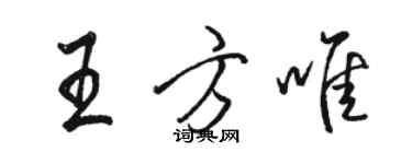 駱恆光王方唯行書個性簽名怎么寫