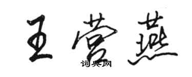 駱恆光王營燕行書個性簽名怎么寫