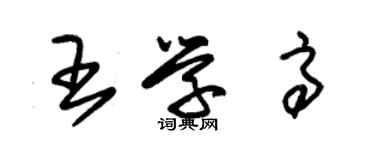 朱錫榮王學高草書個性簽名怎么寫