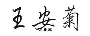駱恆光王安菊行書個性簽名怎么寫